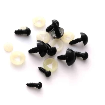 HobbyArts Sikkerhedsøjne sort mix 5 par